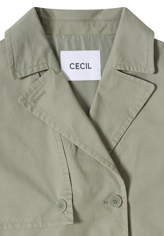 Trenchcoat in verkürzter Passform chlorella green Bild 2
