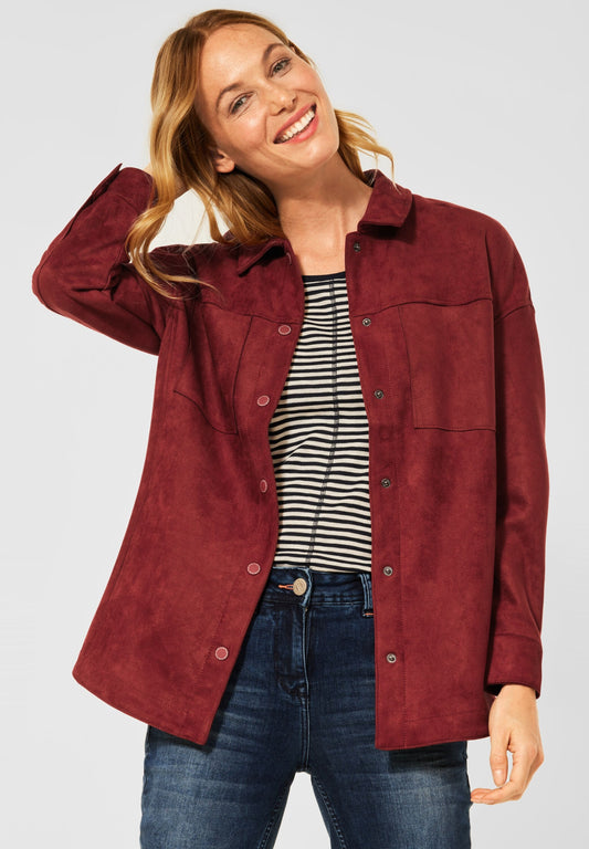 Overshirt in Velours Optik copper brown Bild 2