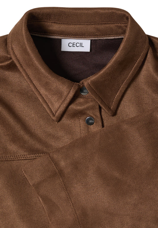 Velours Blouse mocha caramel Bild 2
