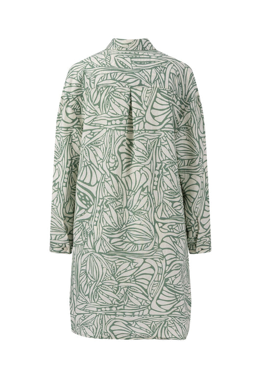 DRESS BLOUSE BOTANICAL LINEN REED GREEN Bild 2