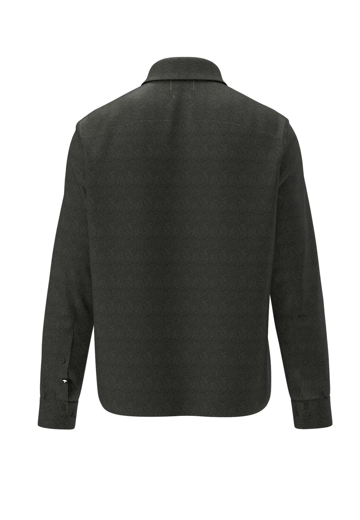 Herringbone Linen Overshirt dark khaki Bild 2