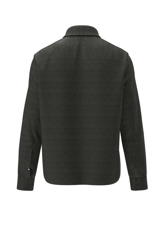 Herringbone Linen Overshirt dark khaki Bild 2