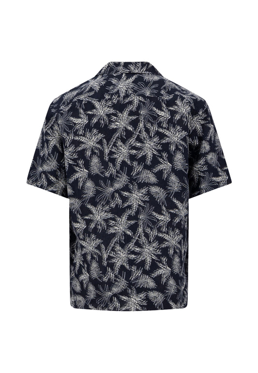 Linen Resort Shirt, 1/2 navy Bild 2