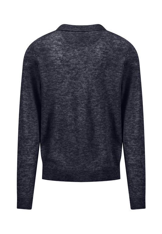 Polo, Longsleeve, Merino Cashmere navy Bild 2