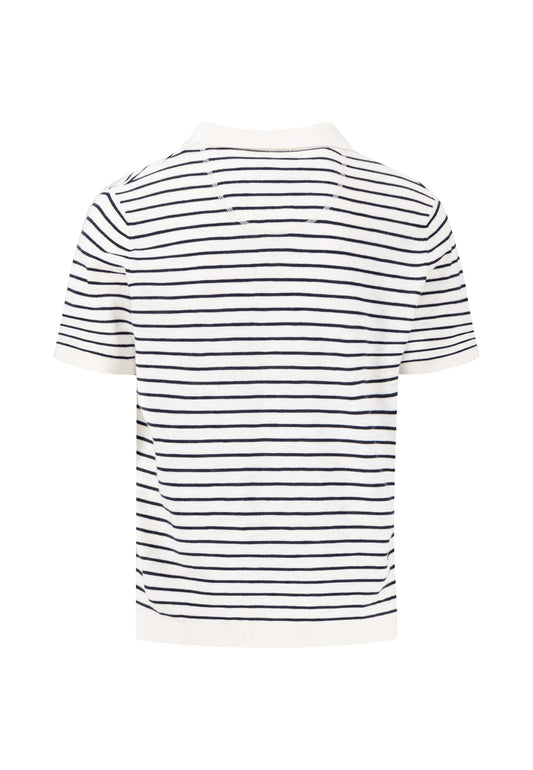 Polo Striped, Cotton Linen new offwhite Bild 2