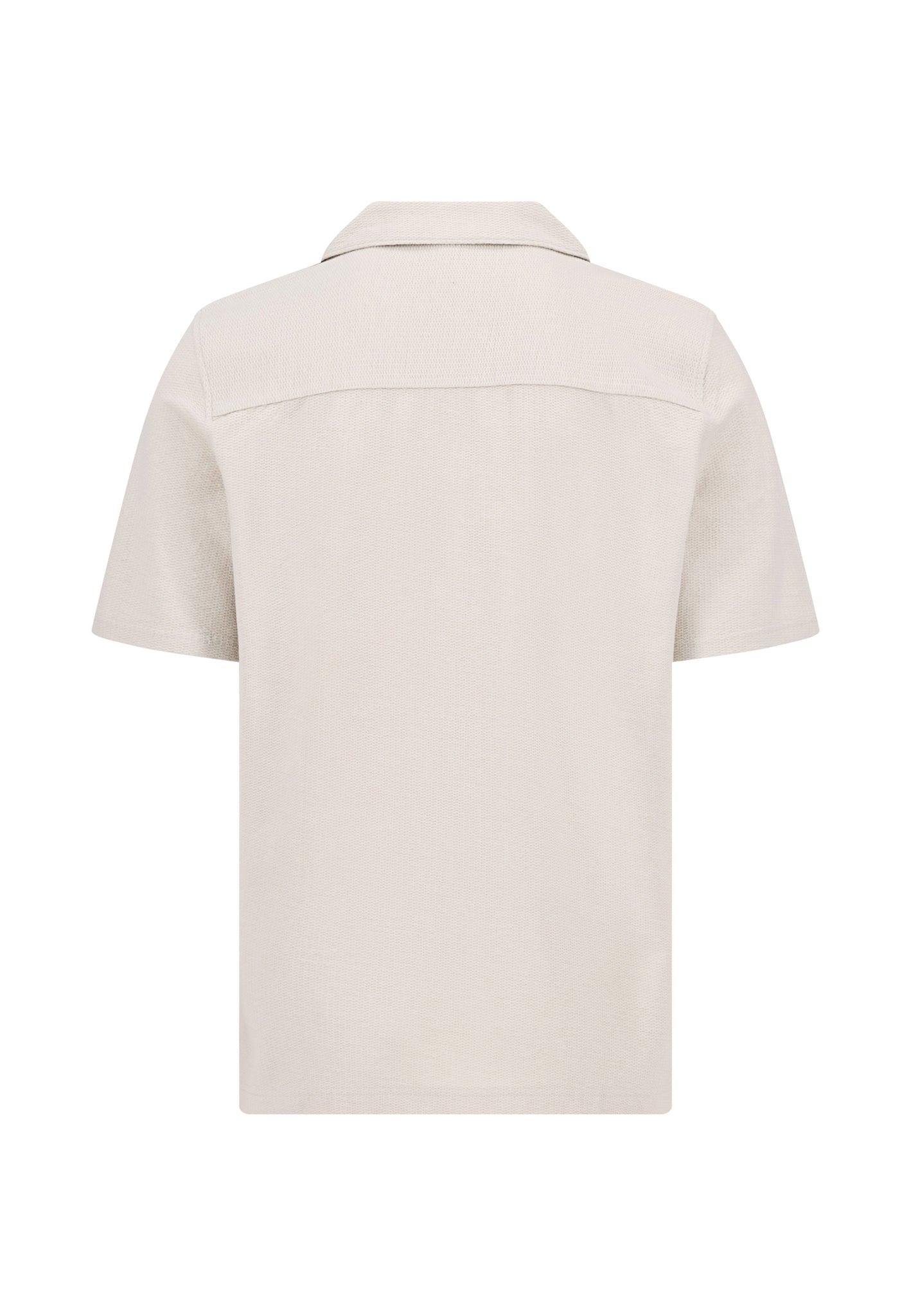 Resort Shirt, structured jersey cement Bild 2