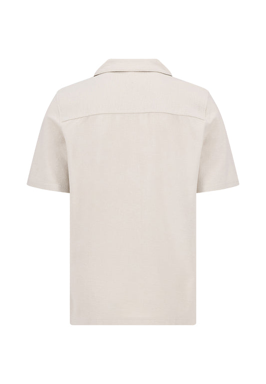 Resort Shirt, structured jersey cement Bild 2
