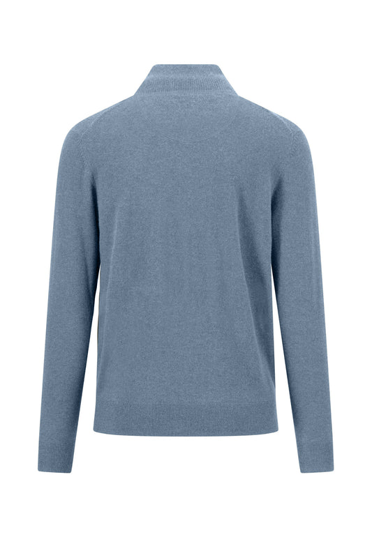 Troyer-Zip, Merino Cashmere air blue Bild 2