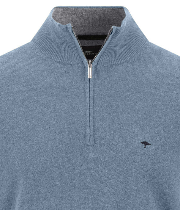 Troyer-Zip, Merino Cashmere air blue Bild 3