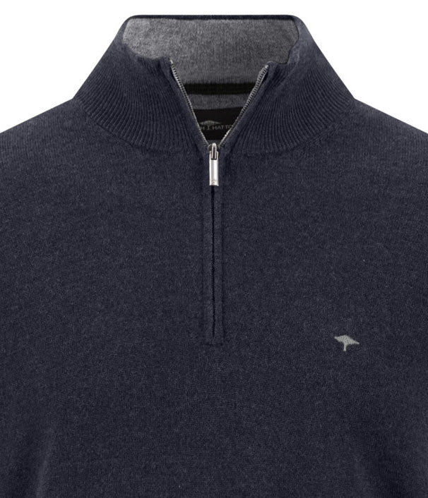 Troyer-Zip, Merino Cashmere navy Bild 3