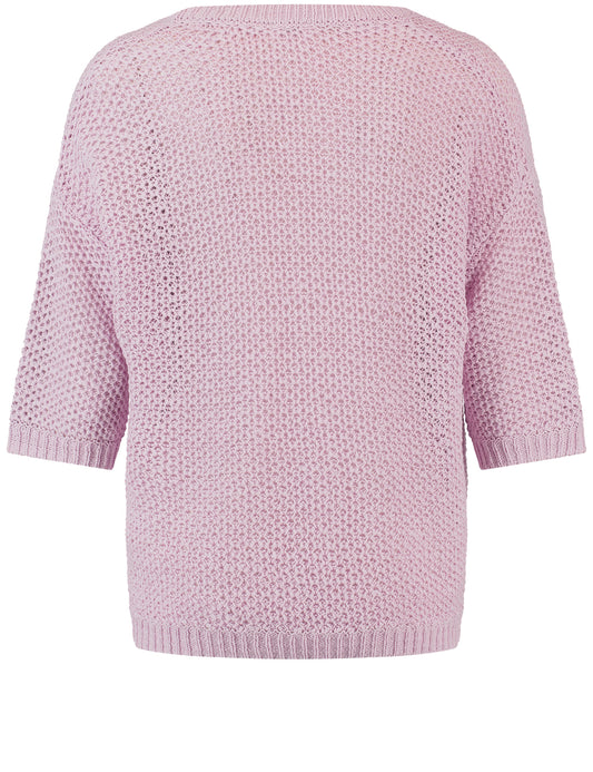 3/4 Arm Pullover mit V-Ausschnitt POWDER PINK Bild 2