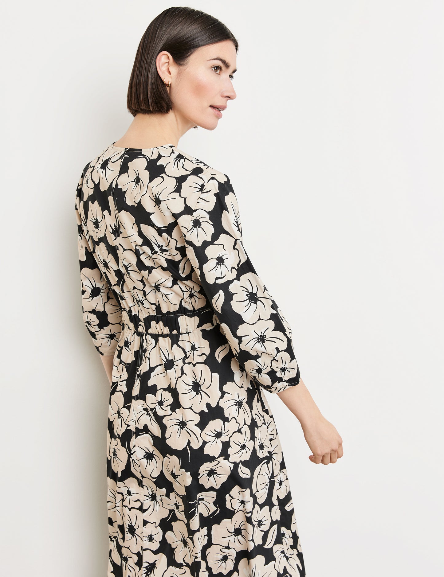 A-Linien-Kleid mit Taillenband SCHWARZ/ECRU/WEISS DRUCK Bild 8