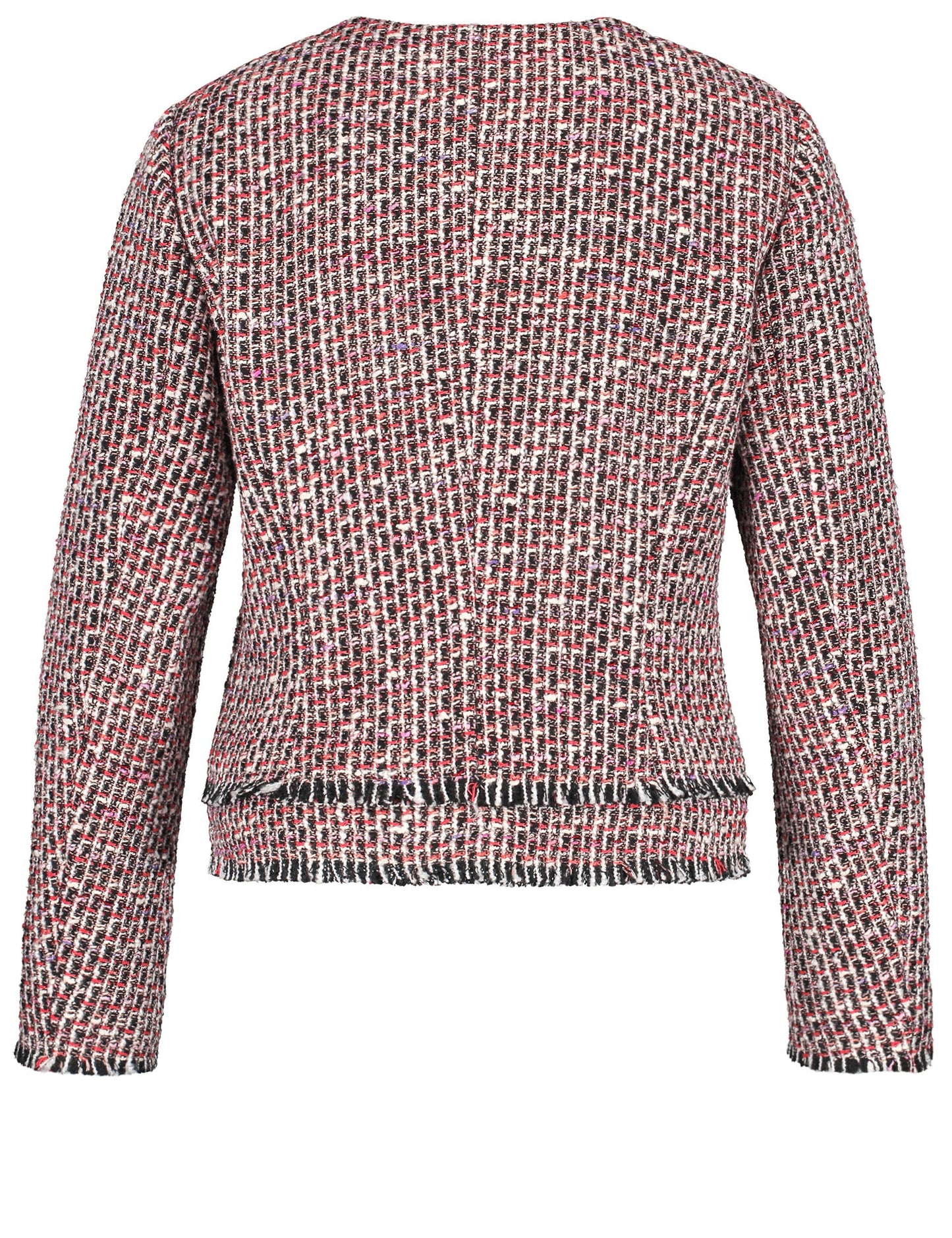 BLAZER LANGARM SCHWARZ/ROT/ORANGE GEMUSTERT Bild 2