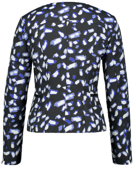 BLAZER LANGARM SCHWARZ/BLAU GEMUSTERT Bild 2