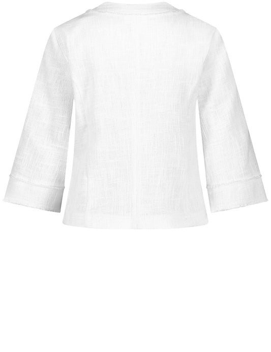 Blazerjacke mit Fransenkanten WEISS/WEISS Bild 2