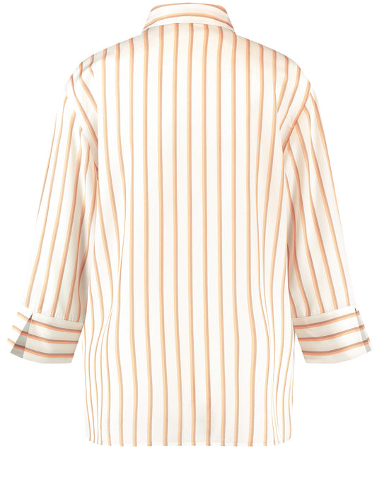 3/4 Arm Bluse mit Cupro WHITE/ORANGE/BLACK PLCM. Bild 2