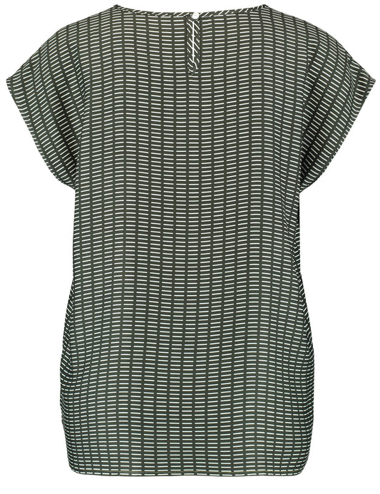 BLUSE OHNE ARM DEEP FOREST/ ECRU DRUCK Bild 2