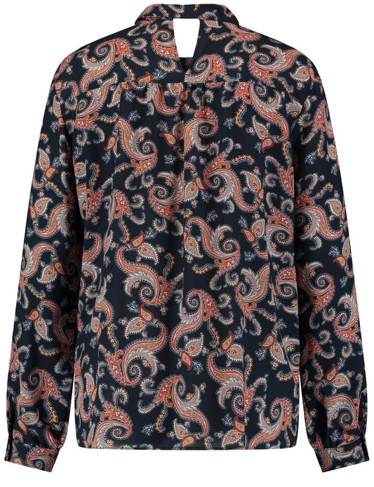 BLUSE OHNE ARM NAVY SIENNA DRUCK Bild 2