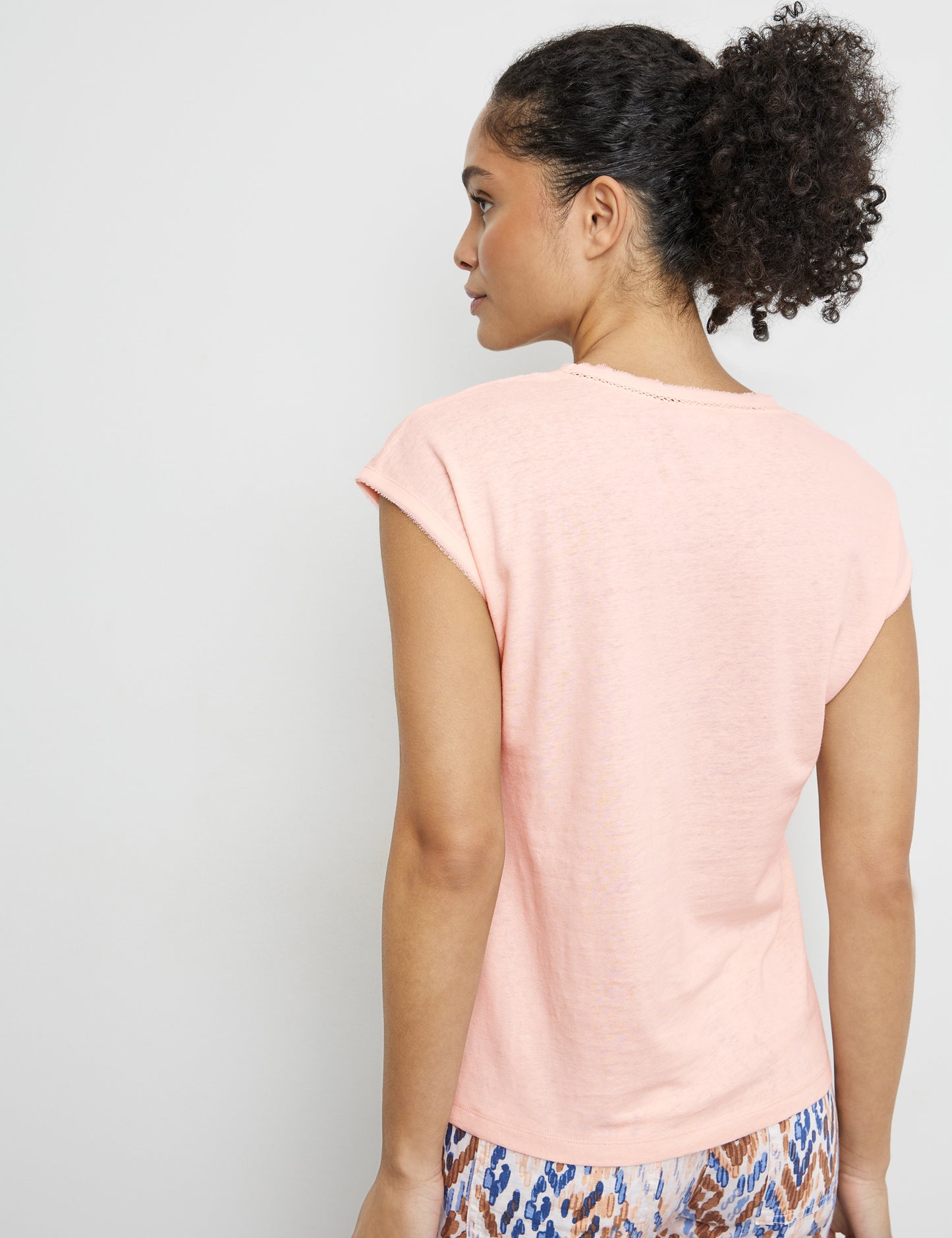 Kurzarmshirt mit Chiffonblende PEARL BLUSH Bild 8