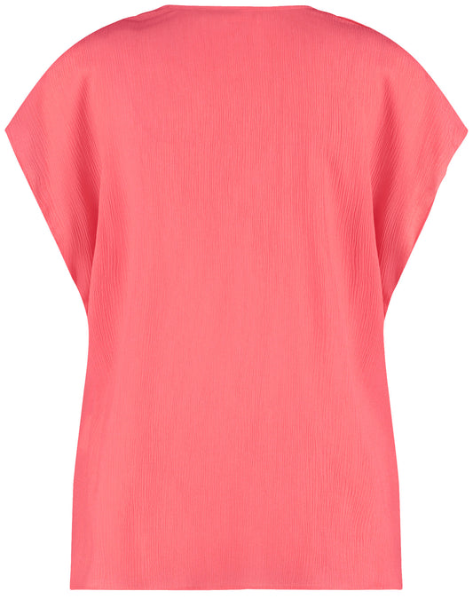 Fließendes Kurzarmshirt mit Crinkle-Effekt ROUGE Bild 2