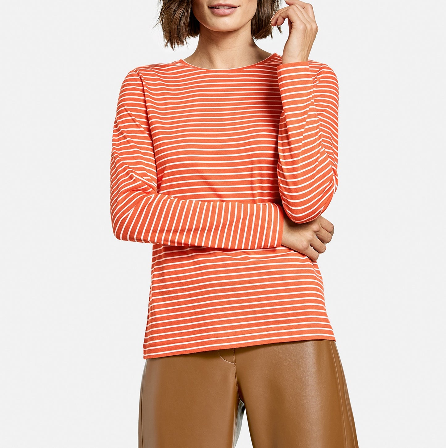 Geringelter Pullover PUMPKIN/ IVORY Bild 5