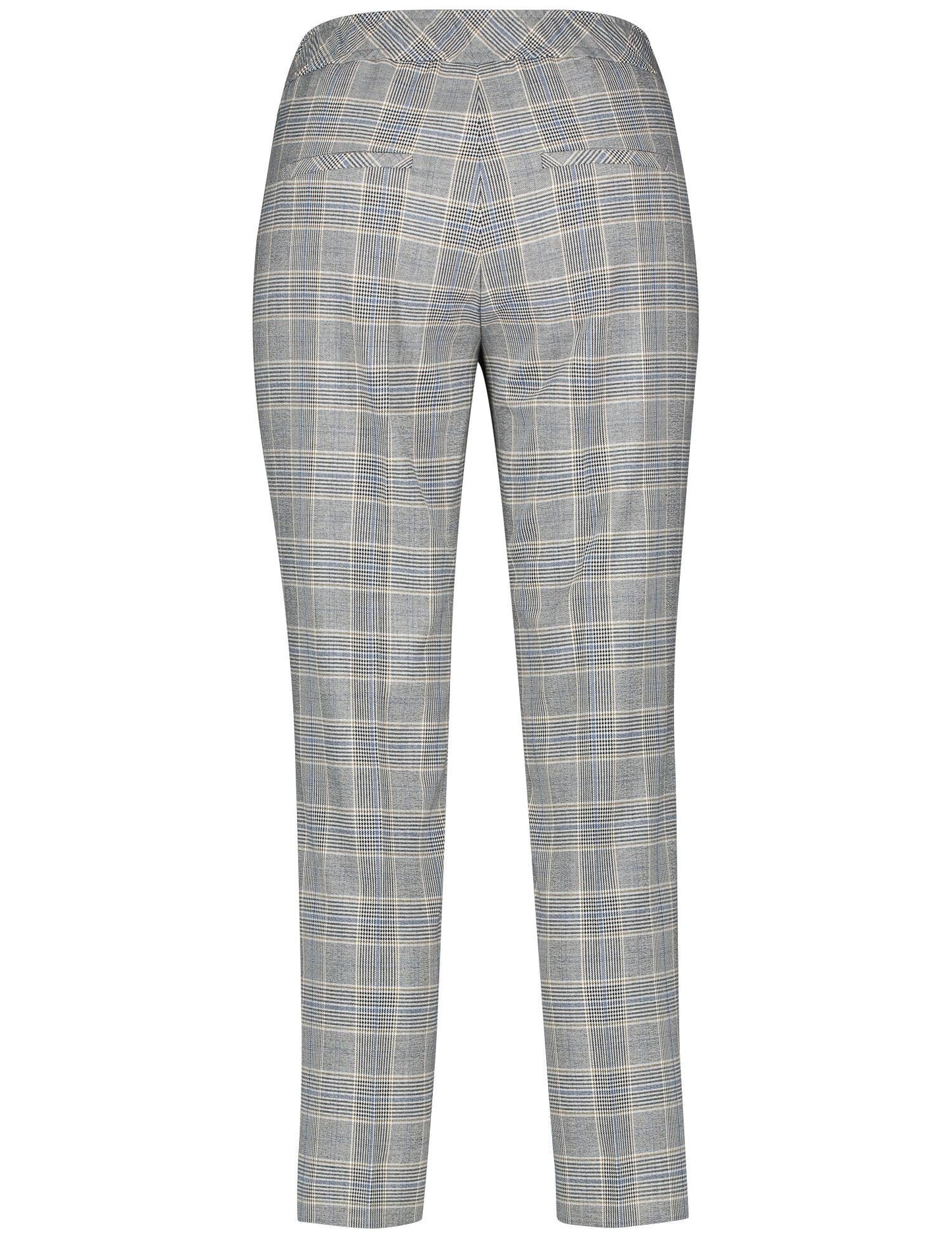 HOSE FREIZEIT VERKUE INDIGO OFFWHITE GELB KARO Bild 2