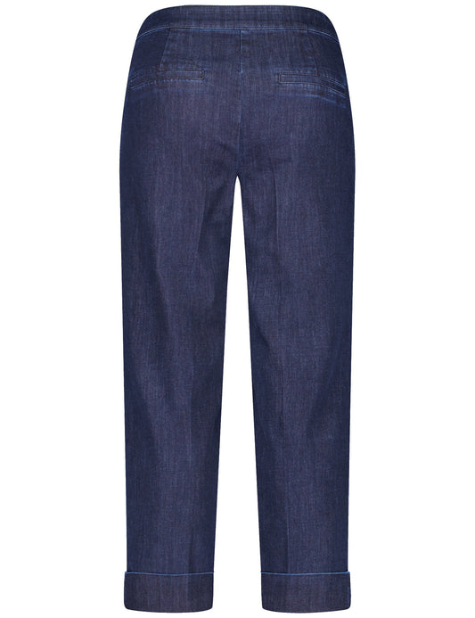 HOSE JEANS VERKUERZT DARK BLUE DENIM Bild 2