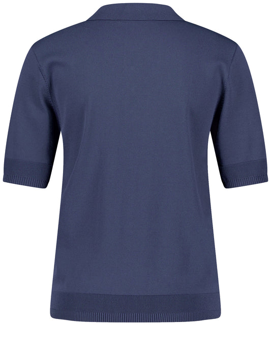 Kurzarmpullover im Polo-Look INDIGO Bild 2
