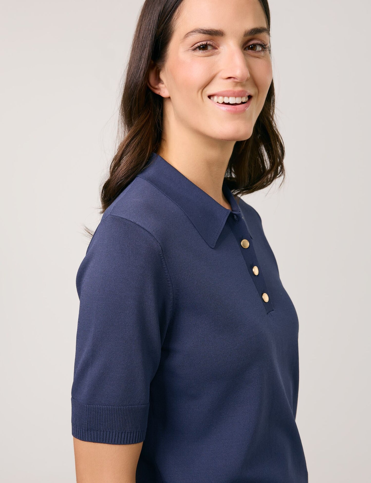 Kurzarmpullover im Polo-Look INDIGO Bild 9