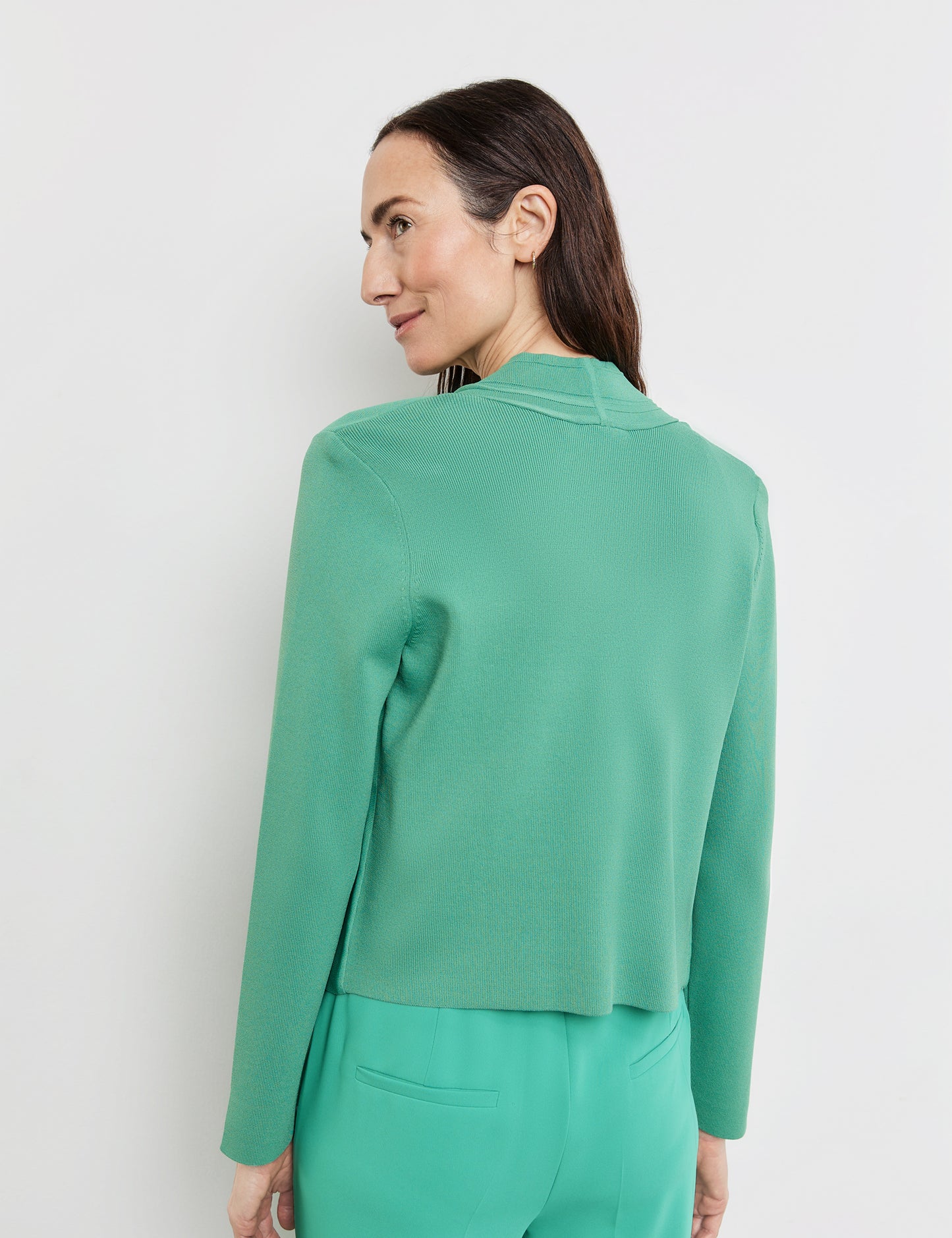 Offener Cardigan aus feinem Rippstrick MALACHITE Bild 8