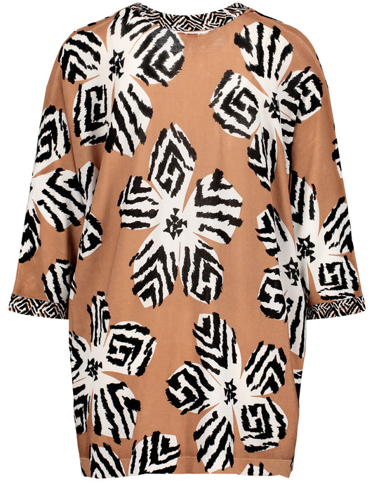 Oversize Jacke ECRU SCHWARZ SAHARA DRUCK Bild 2