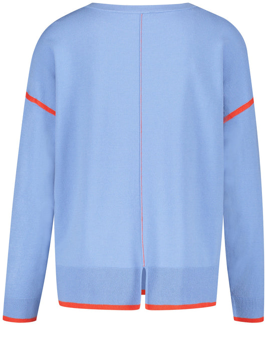 PULLOVER 1/1 ARM BLUE SKY/ RED ORANGE Bild 2