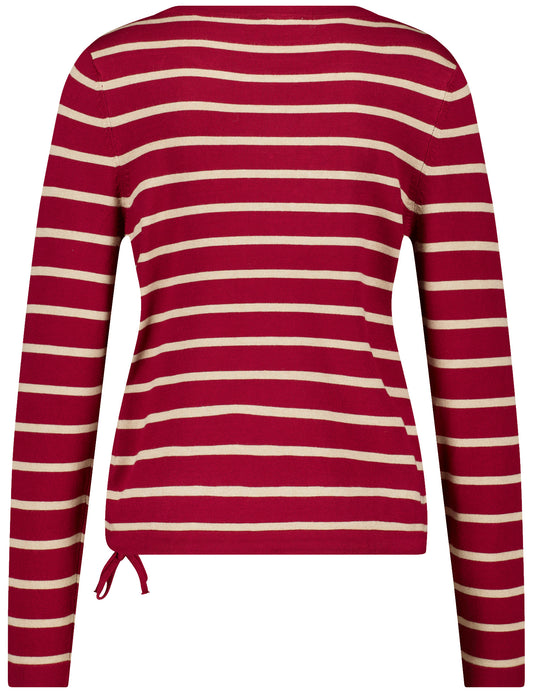 PULLOVER 1/1 ARM CHIANTI / OFFWHITESTRIPE Bild 2