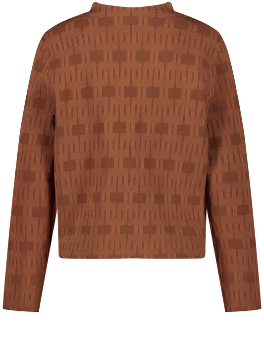 Pullover mit kurzem Stehkragen und Jacquard-Muster LAVA Bild 2