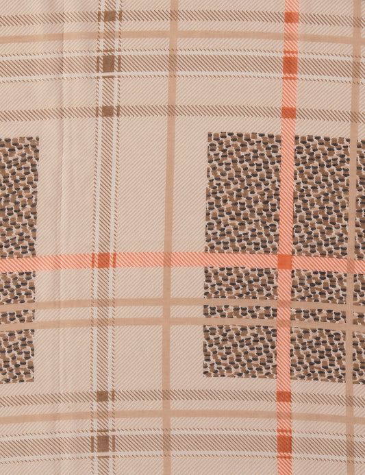 Schal mit Karo Patch CAMEL/ PUMPKIN/ SCHWARZ Bild 2