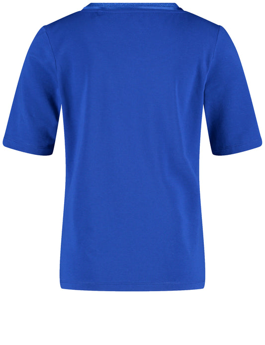 Halbarmshirt mit Chiffonblende DEEP BLUE Bild 2