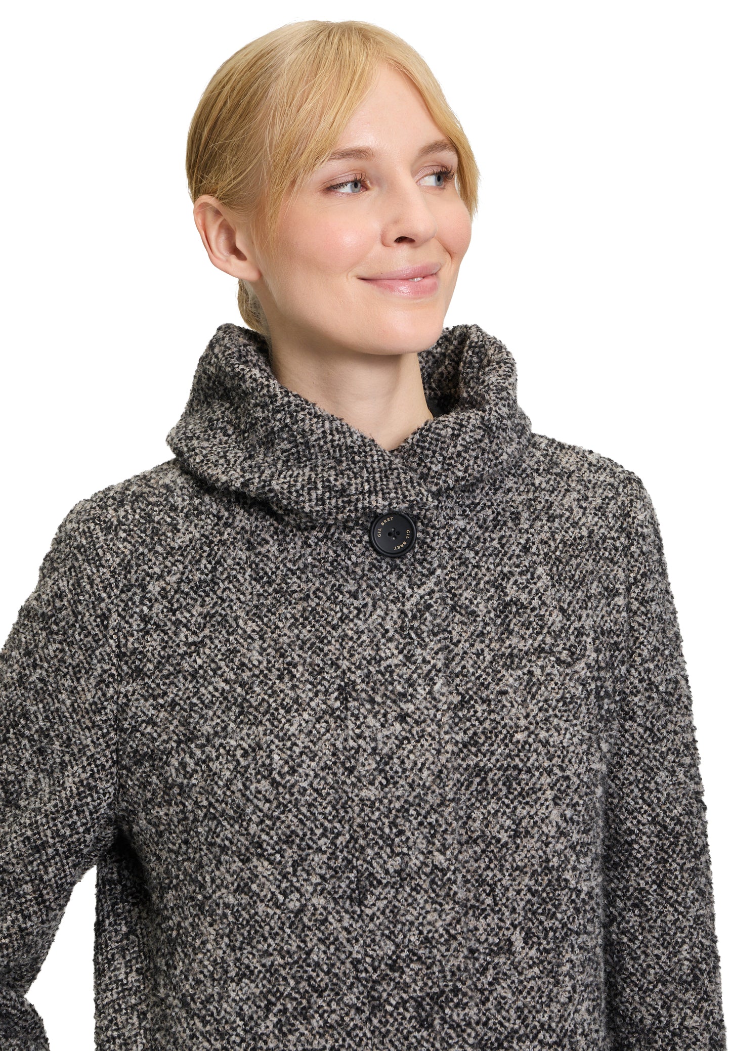 Jacke Wolle Taupe/Black Bild 7
