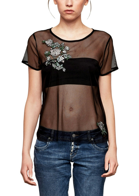 Bluse kurzarm GREY/BLACK Bild 2