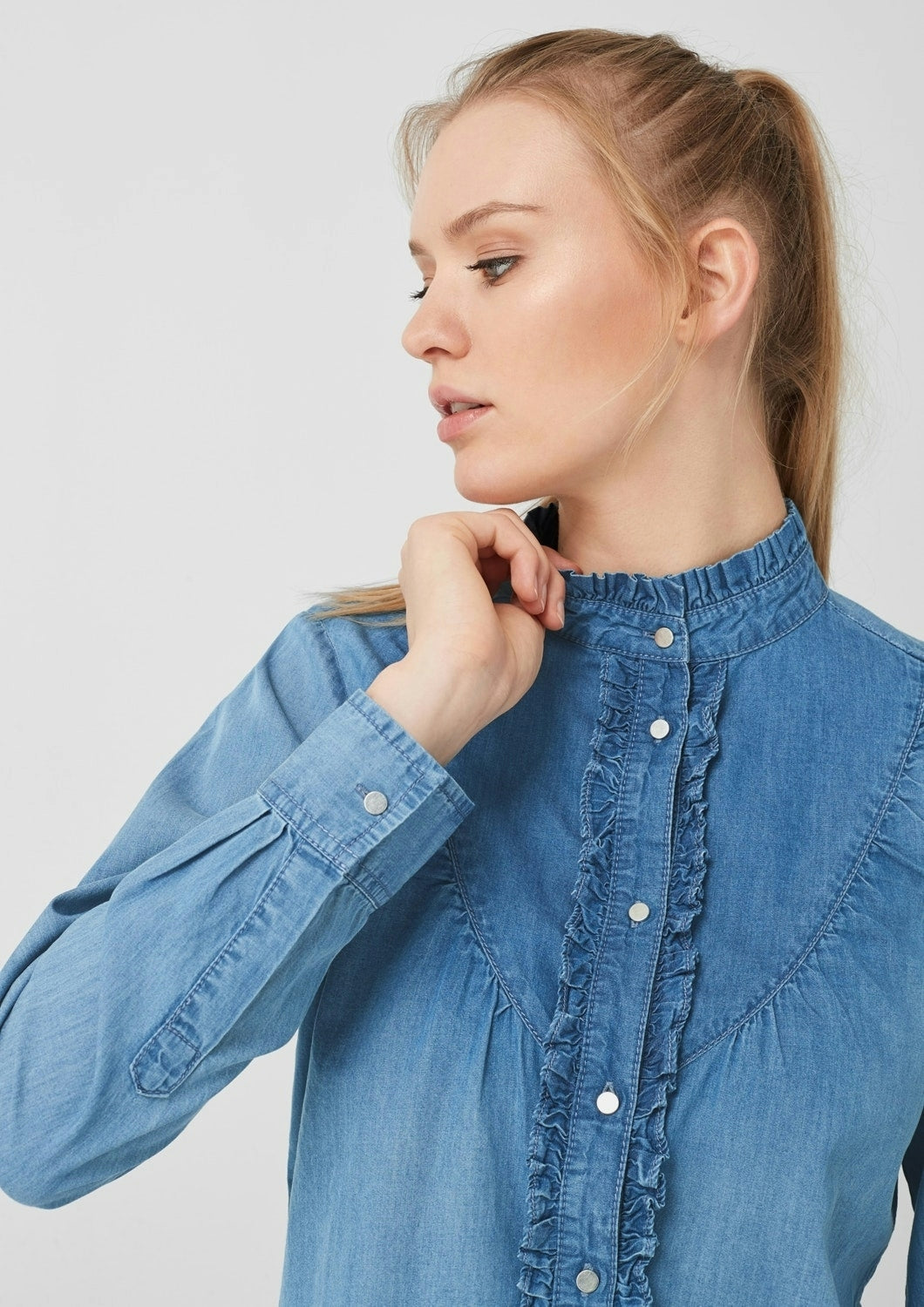 Bluse langarm BLUE Bild 4