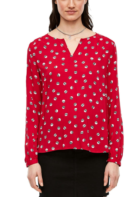Bluse langarm flame red Bild 2