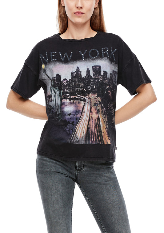 T-Shirt kurzarm GREY/BLACK Bild 2