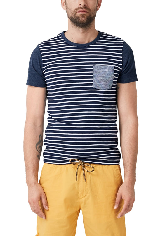 T-Shirt kurzarm blue strip Bild 2