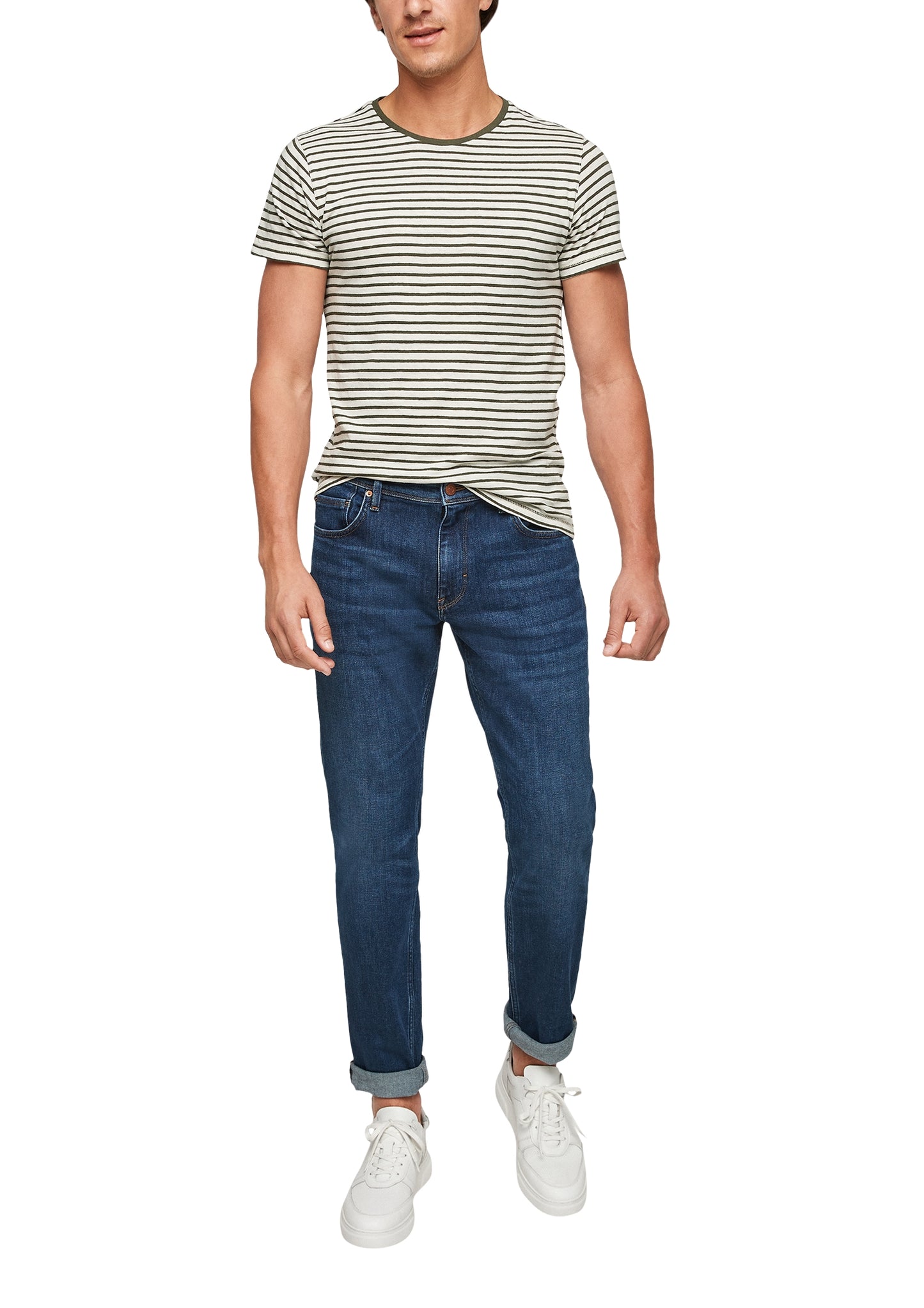 T-Shirt kurzarm khaki/oliv Bild 4