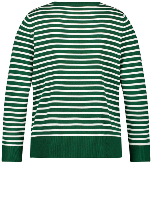 PULLOVER 1/1 ARM DARK GREEN RINGEL Bild 2