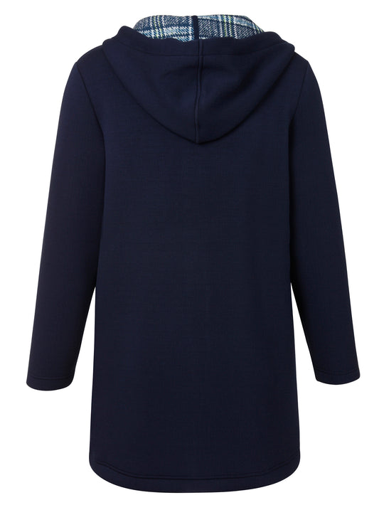 Jacke Kapuze 1/1 Arm Knöpfe indigo multicolor Bild 2