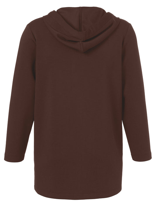 Jacke Offen 1/1 Arm Kapuze kaffee Bild 2