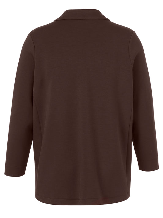 Jacke Revers 1/1 Arm Knopf kaffee Bild 2