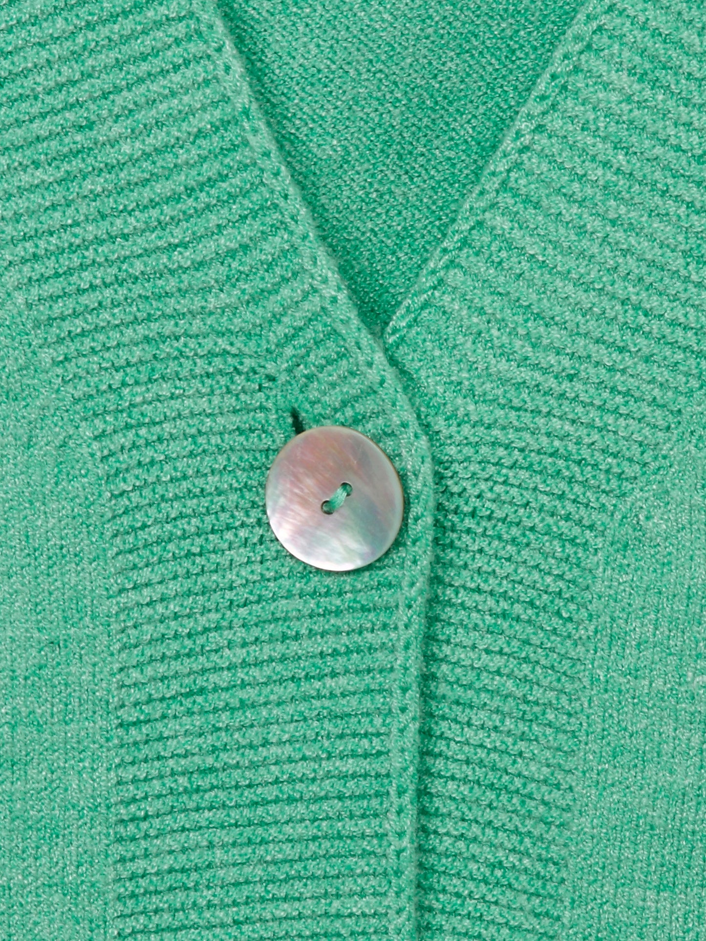 Jacke V-Ausschnitt 1/1 Arm Knöpfe Taschen grün melange Bild 3