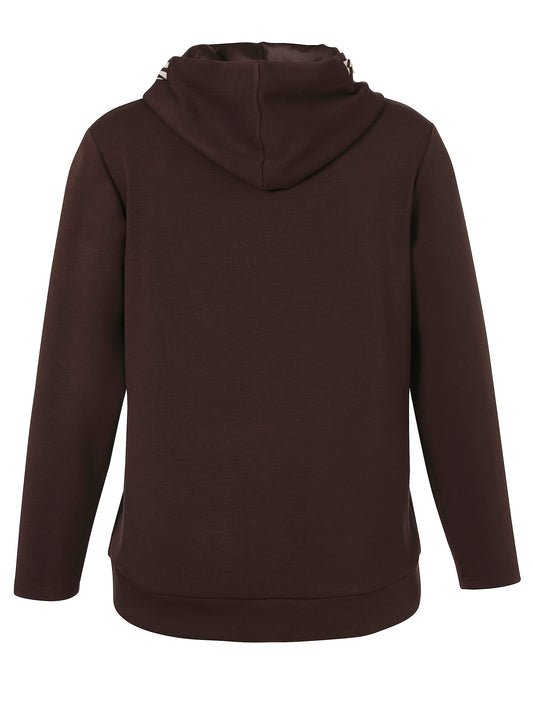 Sweatshirt Kapuze 1/1 Arm Motiv kaffee / creme Bild 2