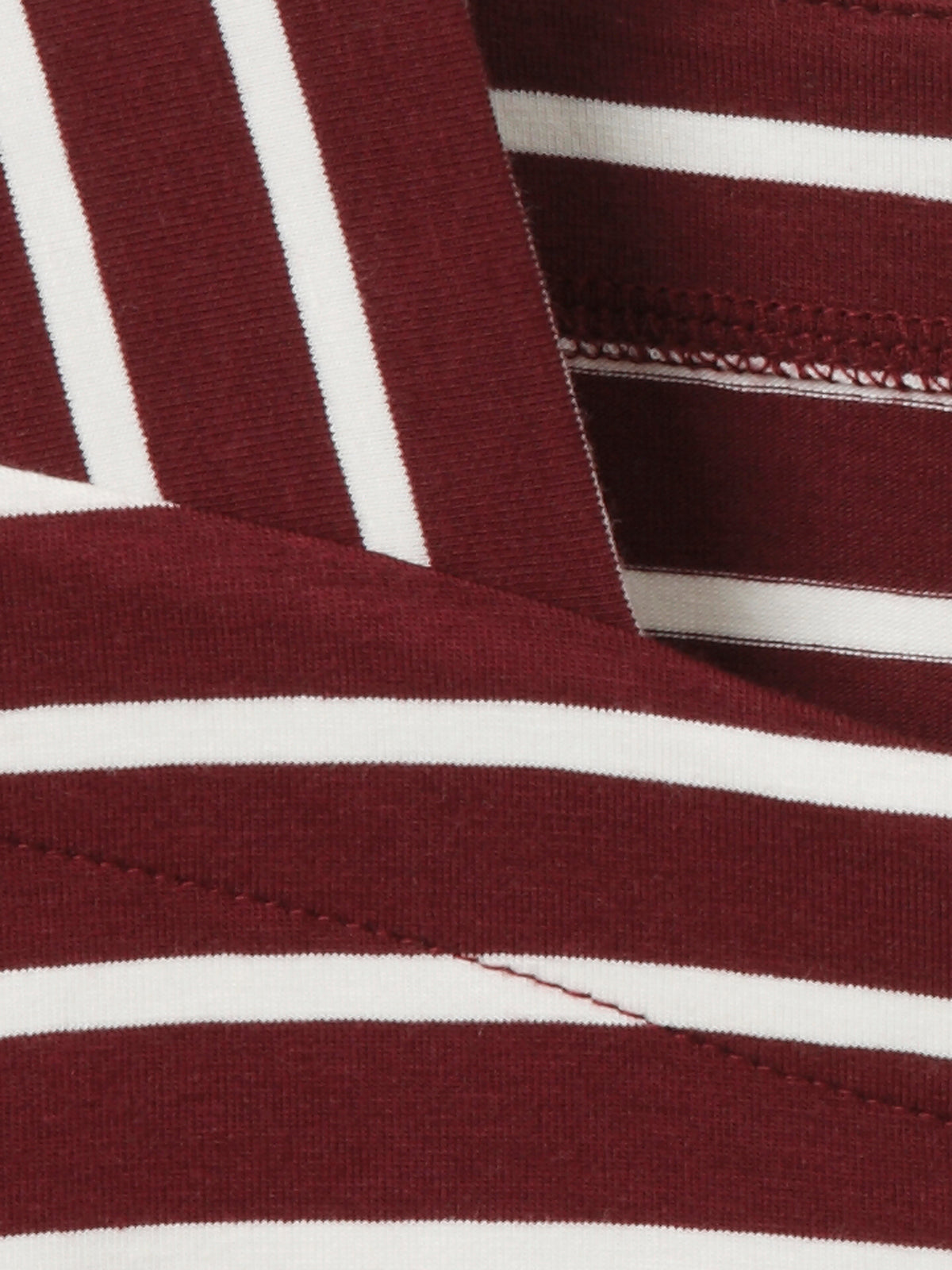 T-Shirt Karree 1/1 Arm bordeaux / creme Bild 3